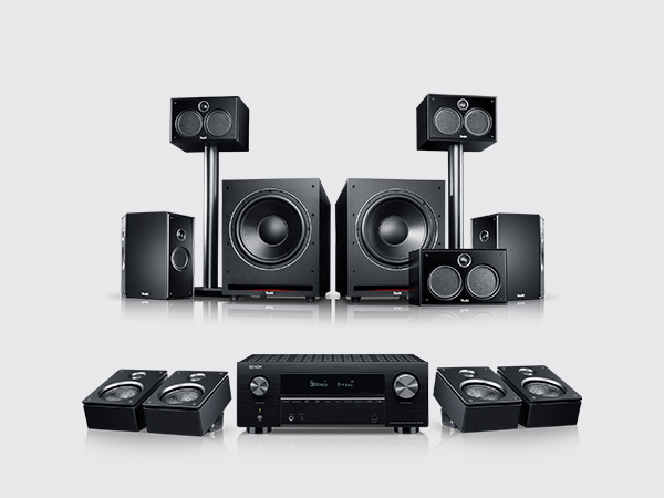 System 6 THX + Denon X3800H für Dolby Atmos "5.2.4-Set" System 6 THX AVR voor Dolby Atmos "5.2.4-Set"