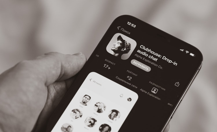 App Clubhouse Benutzeroberfläche