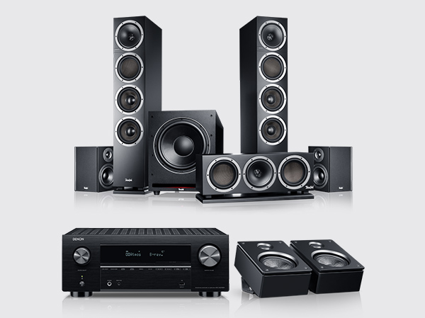 Theater 500 Surround + Denon X3800H voor Dolby Atmos "5.1.2"